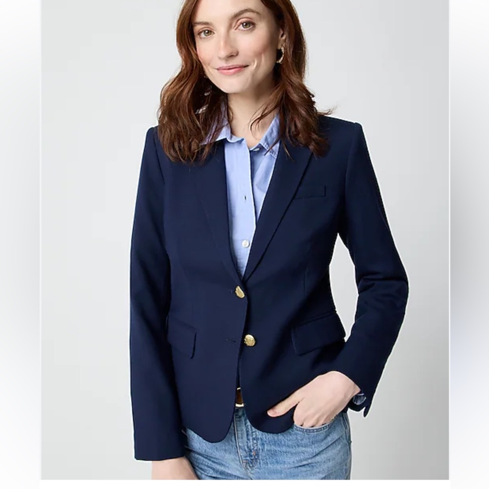 J. Crew Navy Blazer with Gold Buttons